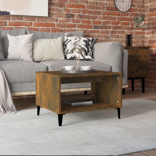 vidaXL Coffee Table Smoked Oak 60x50x40 cm Engineered Wood