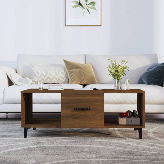 vidaXL Coffee Table Brown Oak 102x50x40 cm Engineered Wood