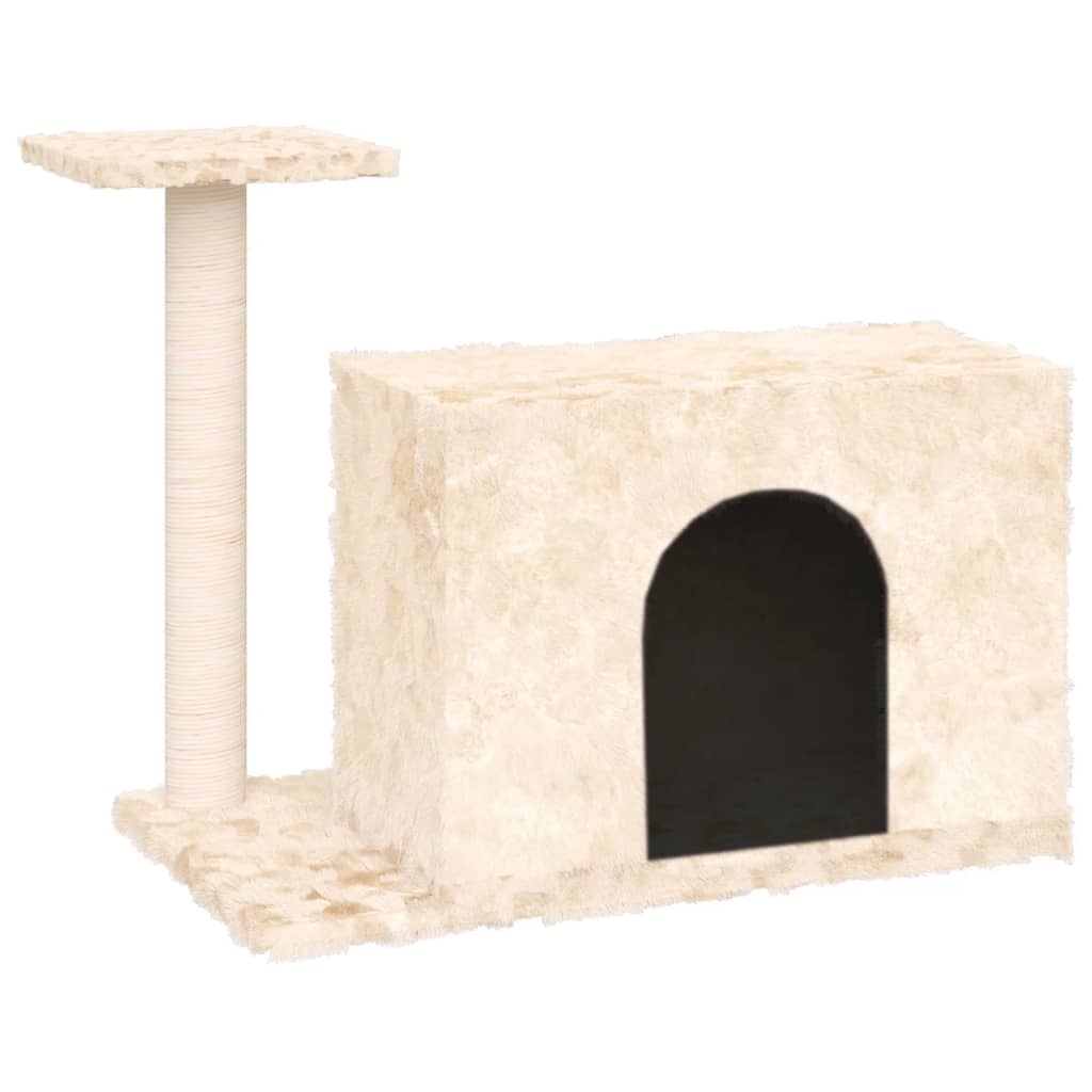 vidaXL Cat Tree with Sisal Scratching Post Cream 51 cm