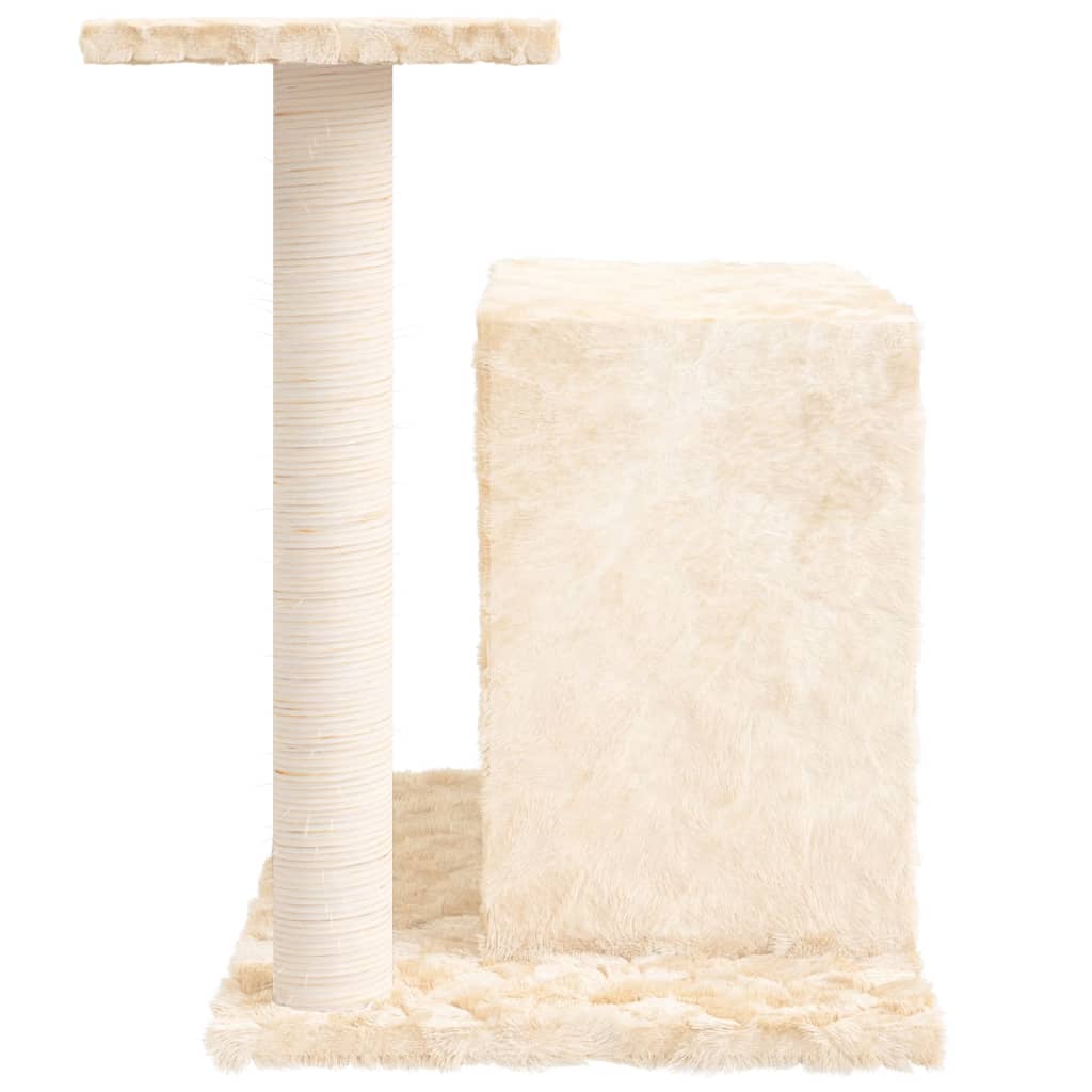 vidaXL Cat Tree with Sisal Scratching Post Cream 51 cm