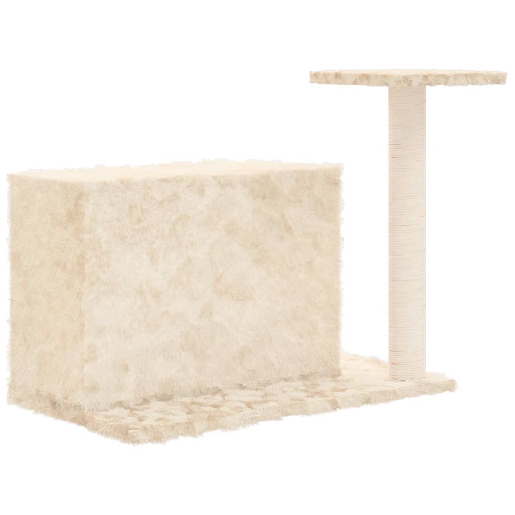 vidaXL Cat Tree with Sisal Scratching Post Cream 51 cm