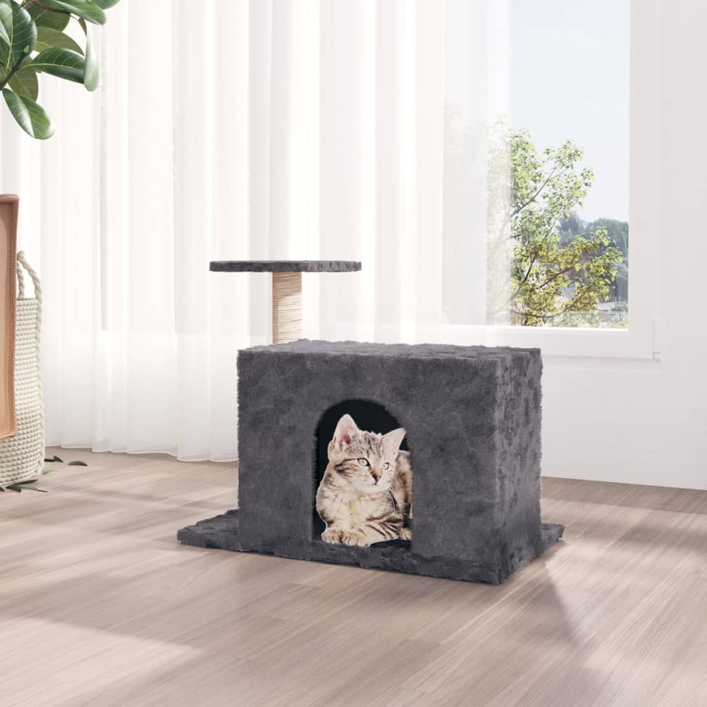 vidaXL Cat Tree with Sisal Scratching Post Dark Grey 51 cm