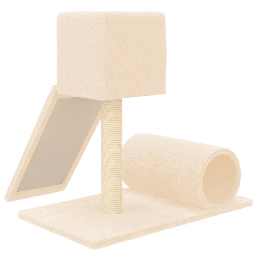 vidaXL Cat Tree with Sisal Scratching Post Cream 59 cm