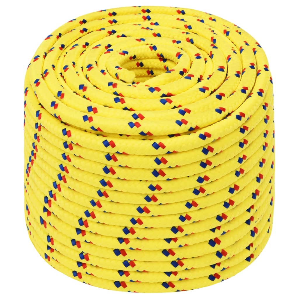 vidaXL Boat Rope Yellow 12 mm 250 m Polypropylene