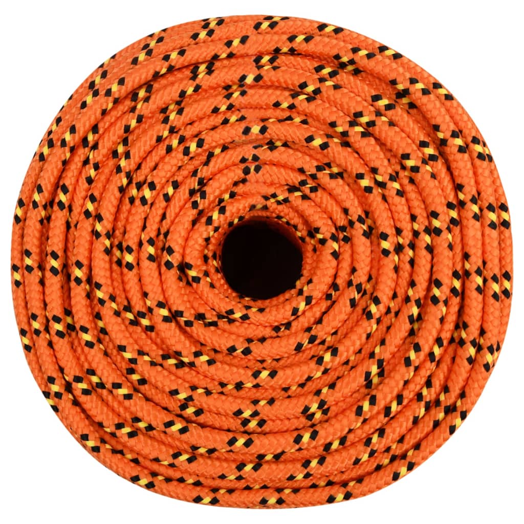 vidaXL Boat Rope Orange 8 mm 25 m Polypropylene