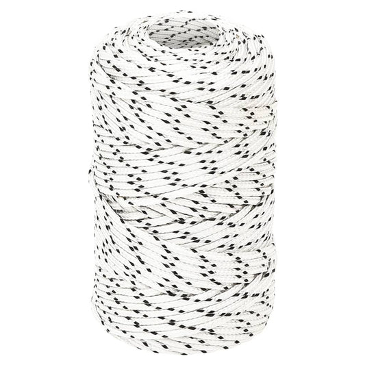 vidaXL Braided Boat Rope White 2 mmx500 m Polyester