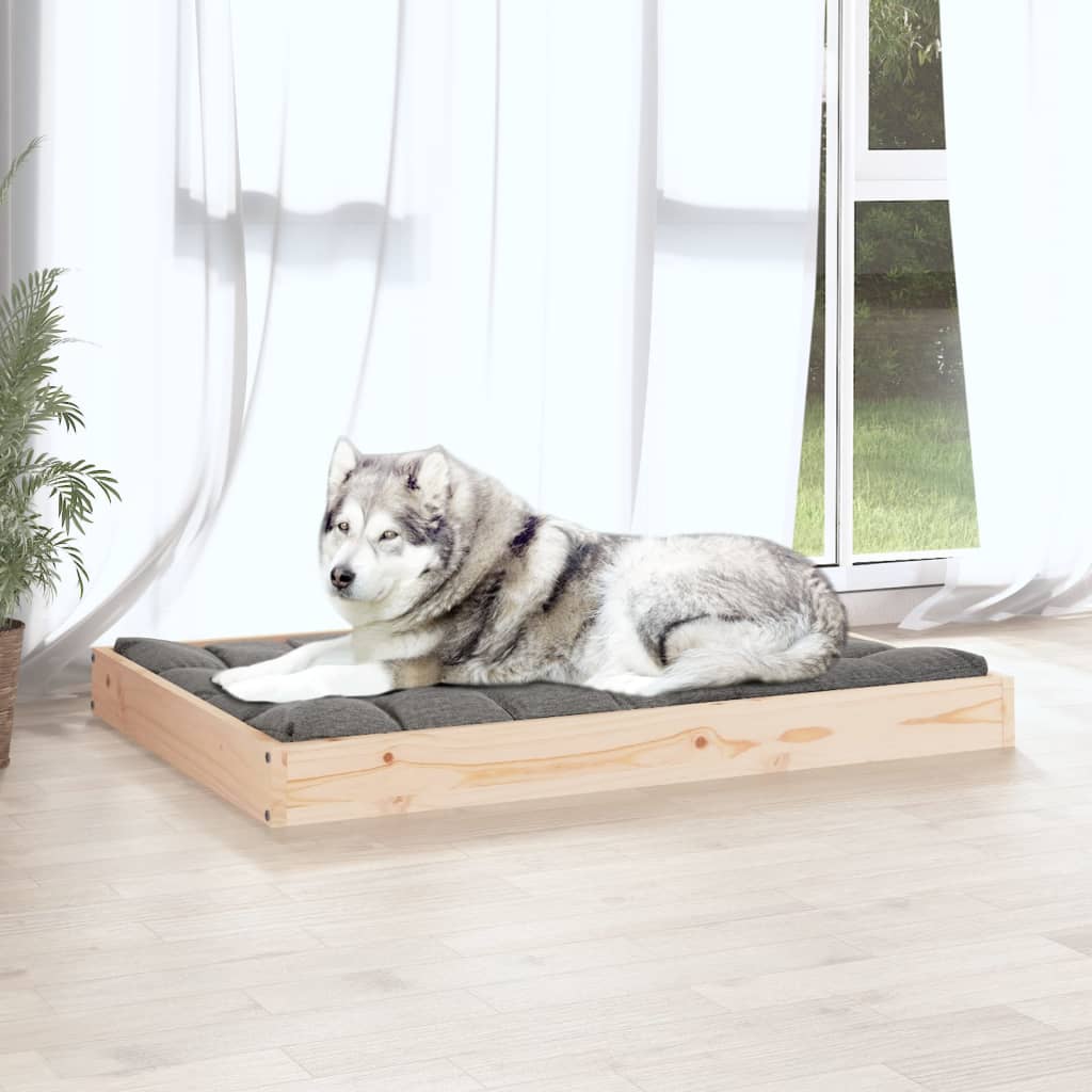 vidaXL Dog Bed 101.5x74x9 cm Solid Wood Pine