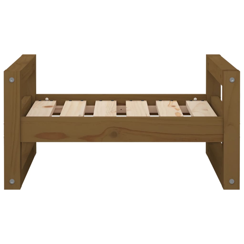 vidaXL Dog Bed Honey Brown 55.5x45.5x28 cm Solid Pine Wood