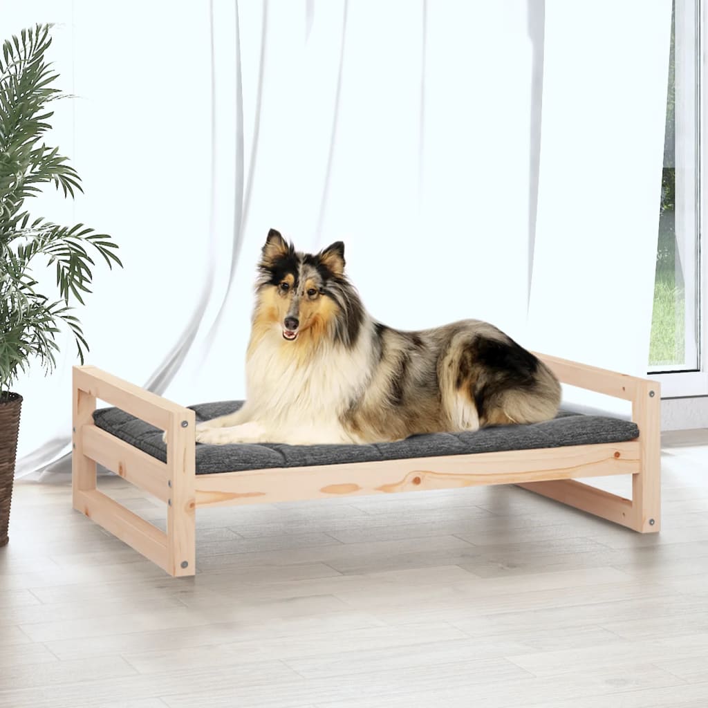 Lit pour chien 95,5x65,5x28 cm Bois de pin massif