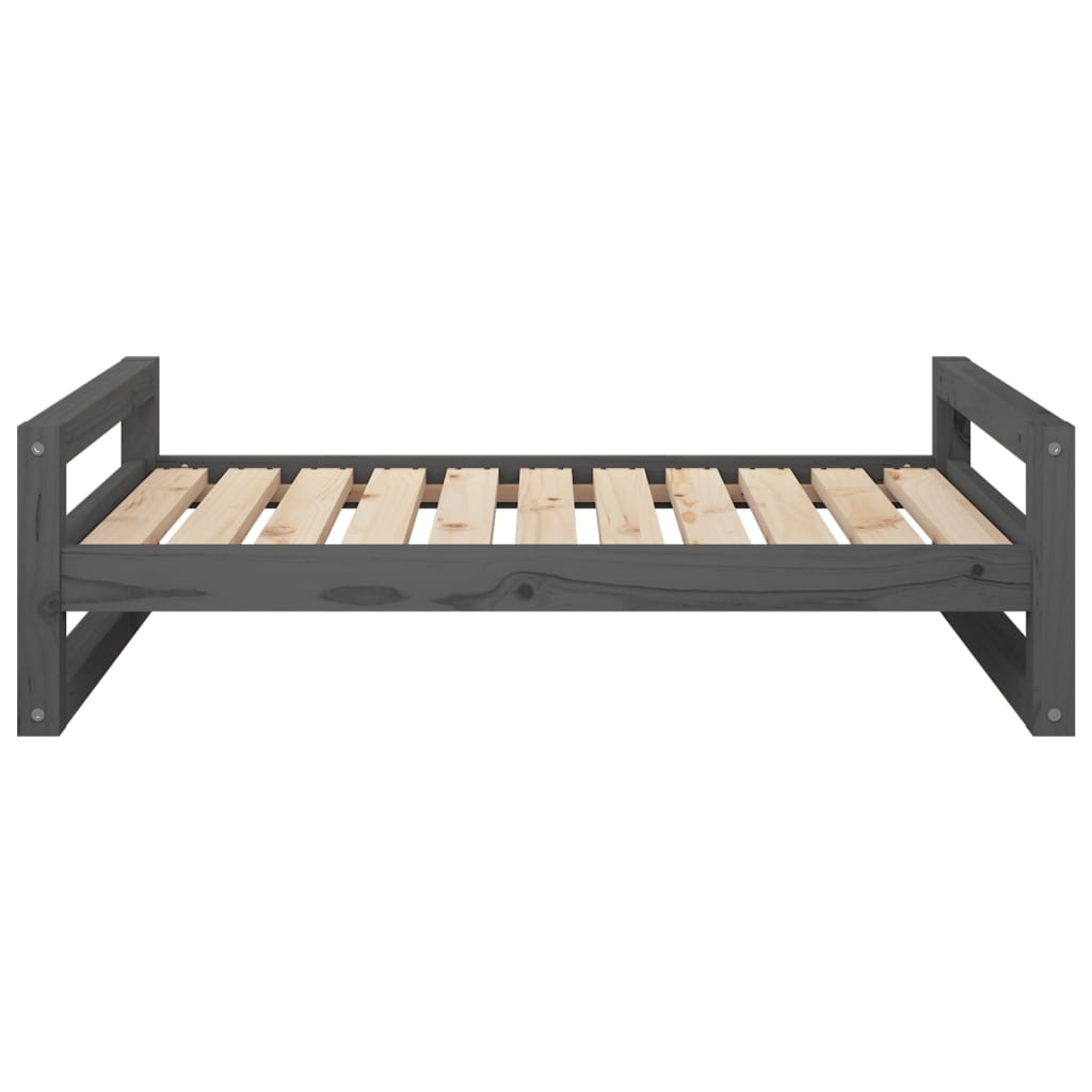 vidaXL Dog Bed Grey 95.5x65.5x28 cm Solid Pine Wood