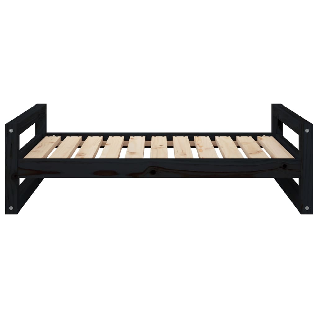 vidaXL Dog Bed Black 95.5x65.5x28 cm Solid Pine Wood