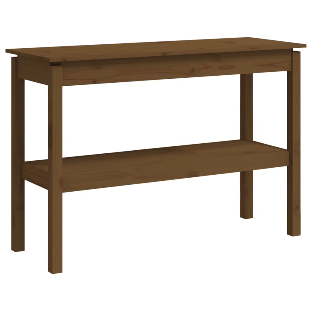 Table Console Marron Miel 110x40x75 cm Bois Massif Pin