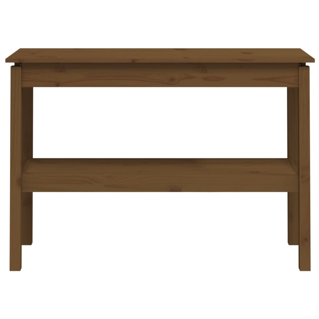 Table Console Marron Miel 110x40x75 cm Bois Massif Pin