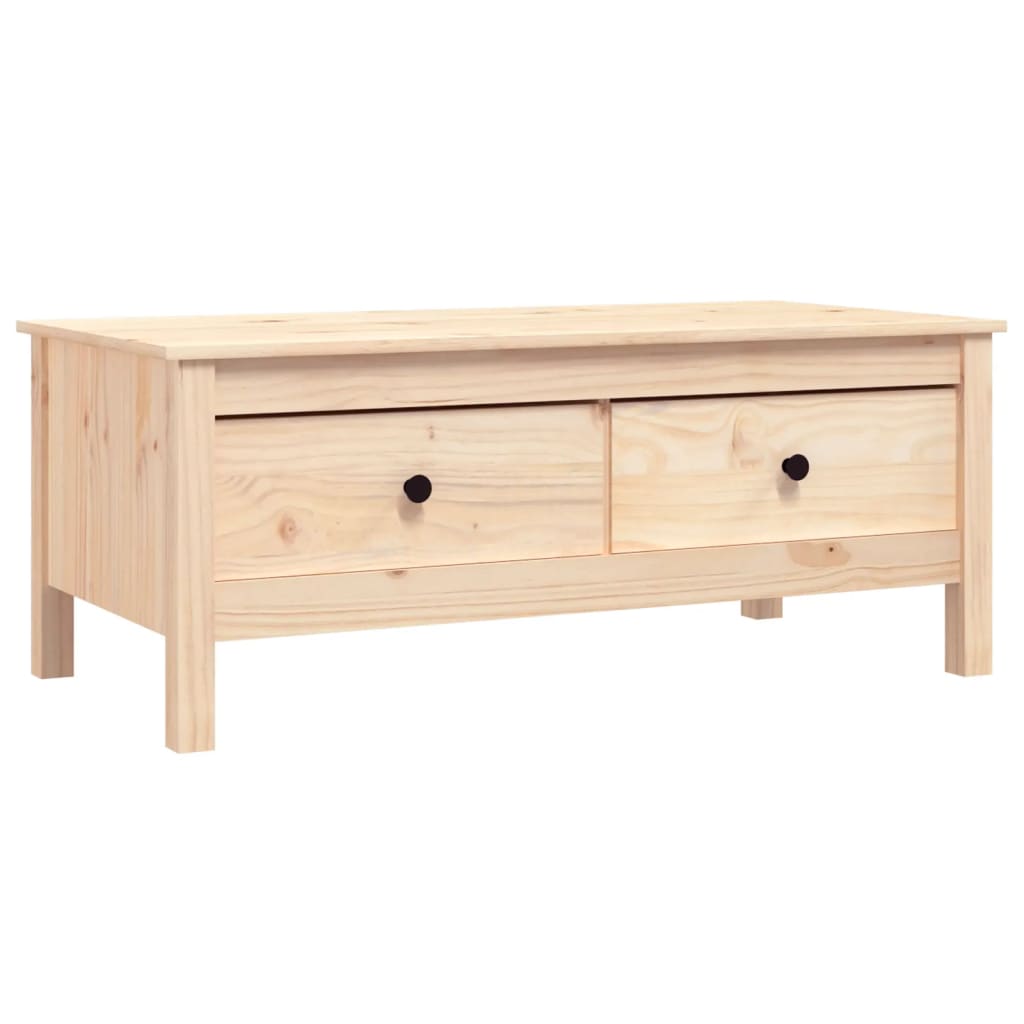 Table Basse 100x50x40 cm Bois Massif Pin