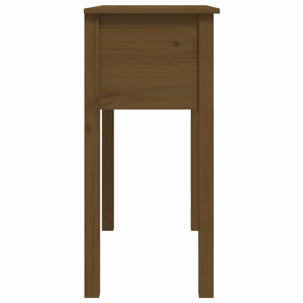 Table Console Marron Miel 70x35x75 cm Bois Massif Pin