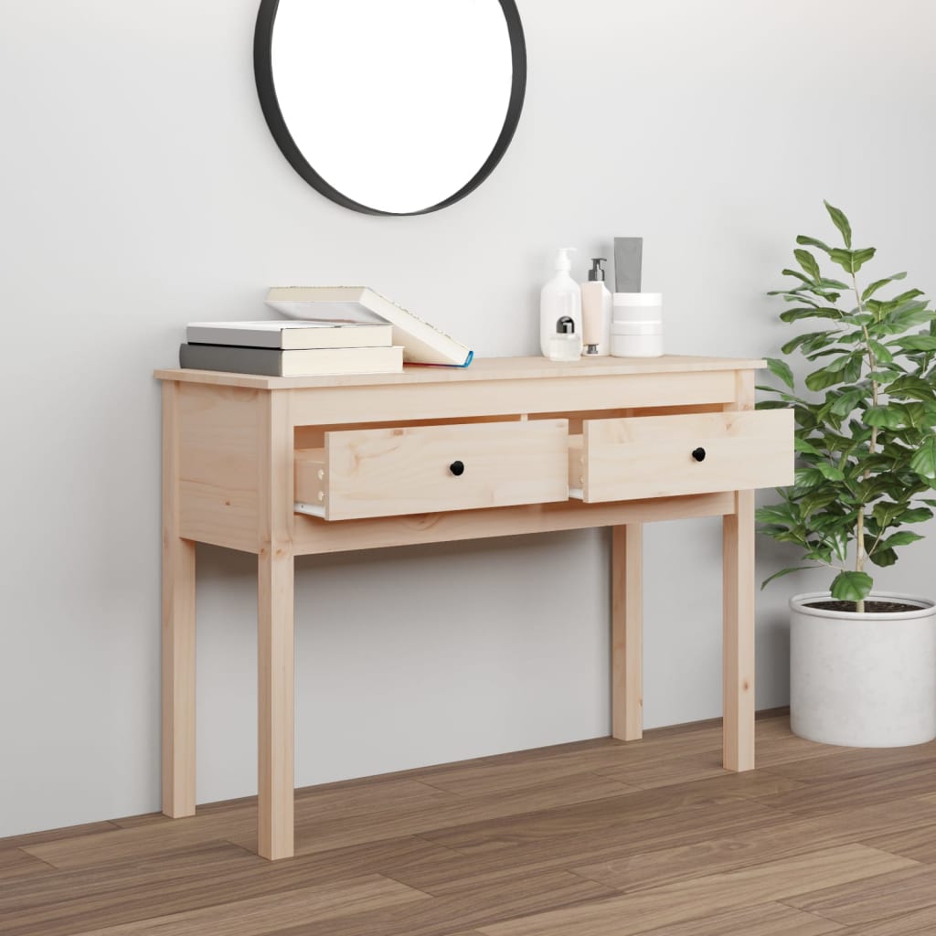 Table Console 100x35x75 cm Bois Massif Pin