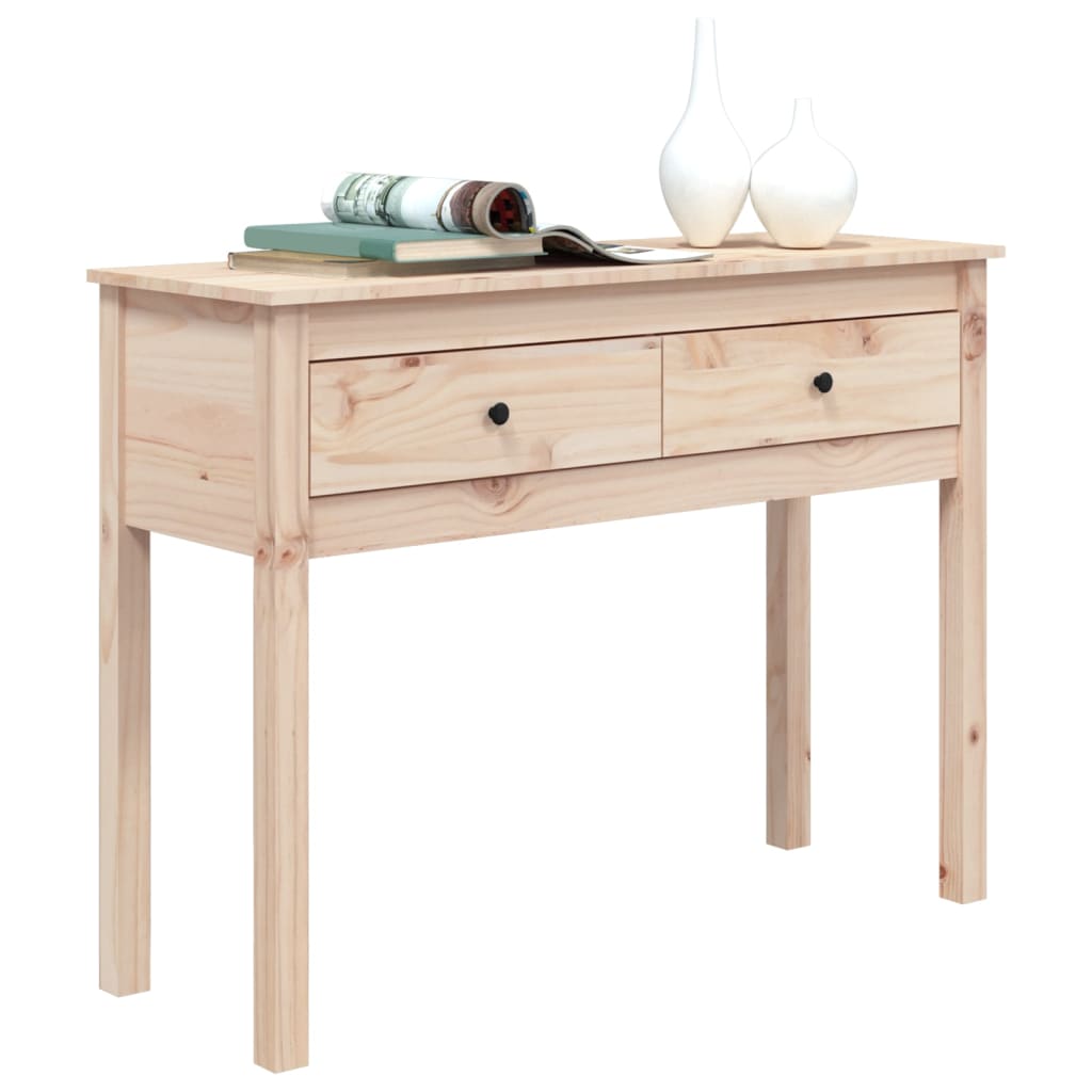 Table Console 100x35x75 cm Bois Massif Pin