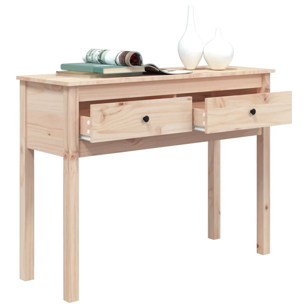 Table Console 100x35x75 cm Bois Massif Pin