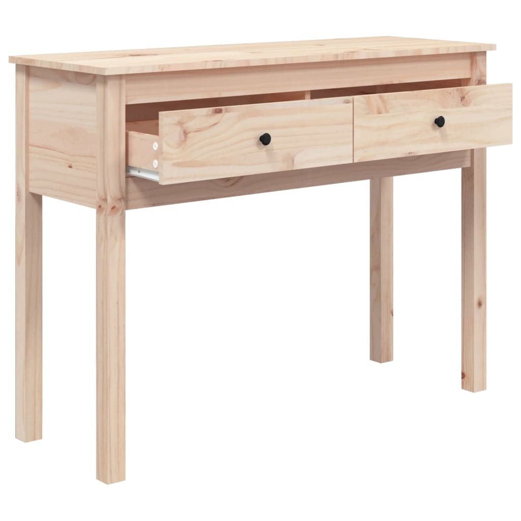 Table Console 100x35x75 cm Bois Massif Pin