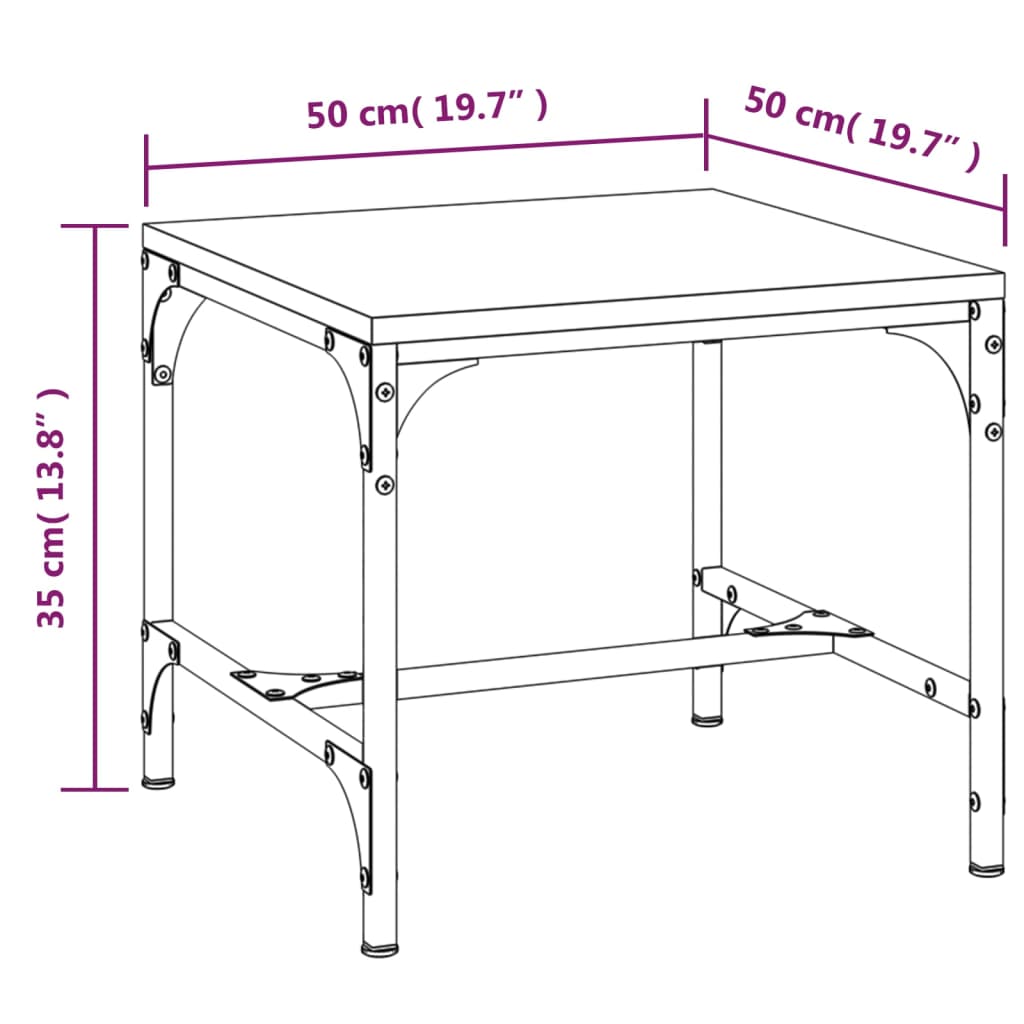 vidaXL Coffee Table Sonoma Oak 50x50x35 cm Engineered Wood