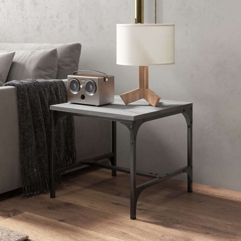 vidaXL Coffee Table Grey Sonoma 50x50x35 cm Engineered Wood