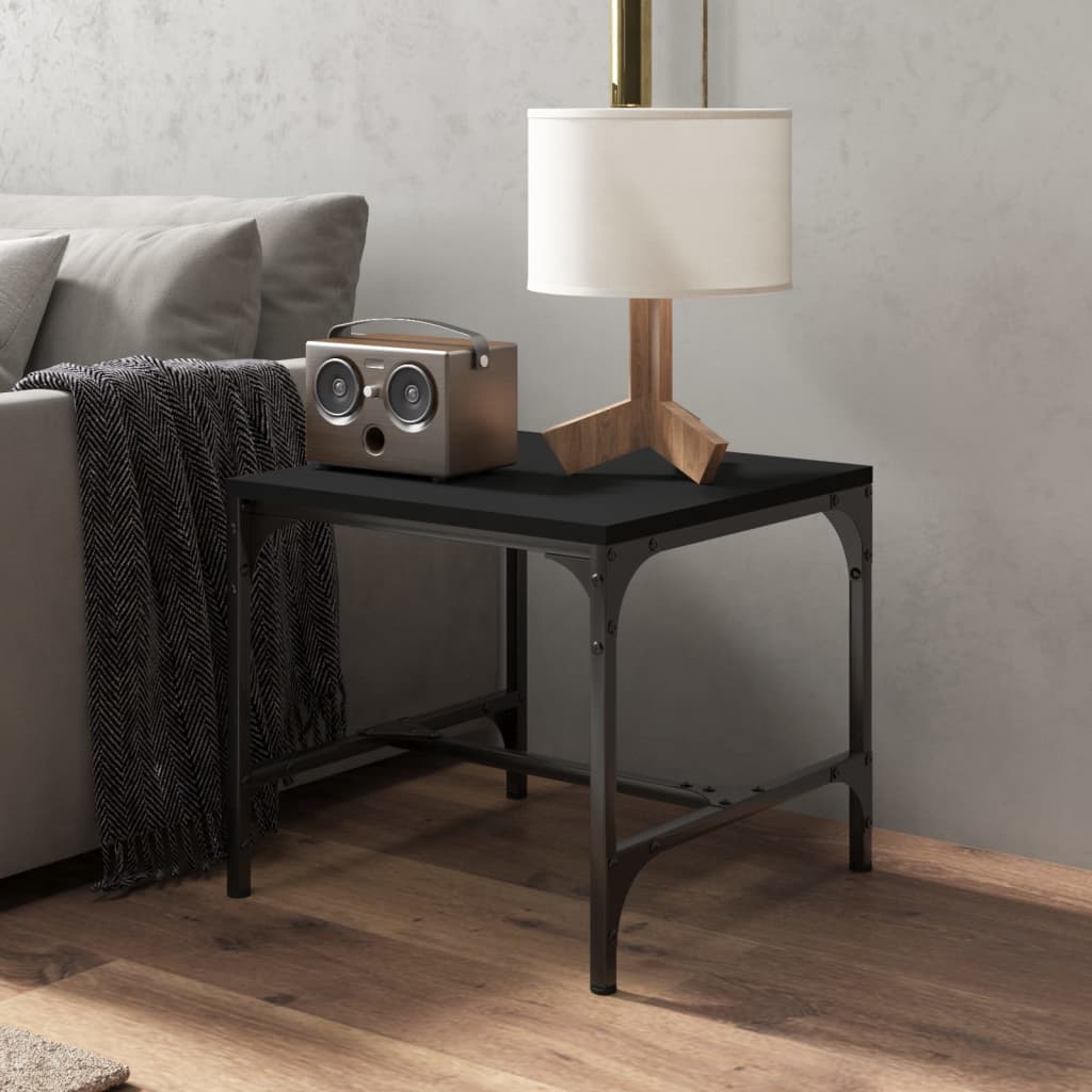 vidaXL Side Table Black 40x40x35 cm Engineered Wood