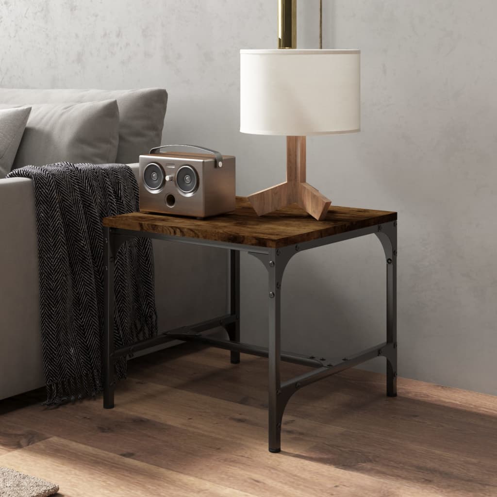 vidaXL Side Table Smoked Oak 40x40x35 cm Engineered Wood