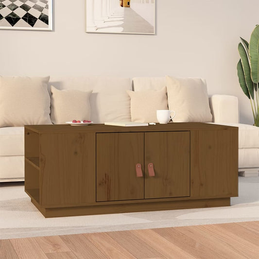 vidaXL Coffee Table Honey Brown 100x50x41 cm Solid Wood Pine