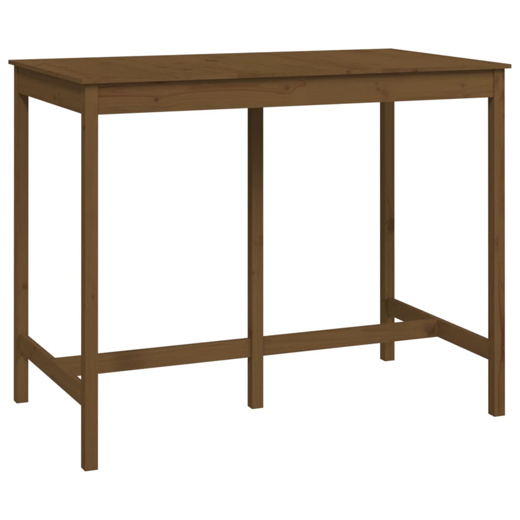 vidaXL Bar Table Honey Brown 140x80x110 cm Solid Wood Pine