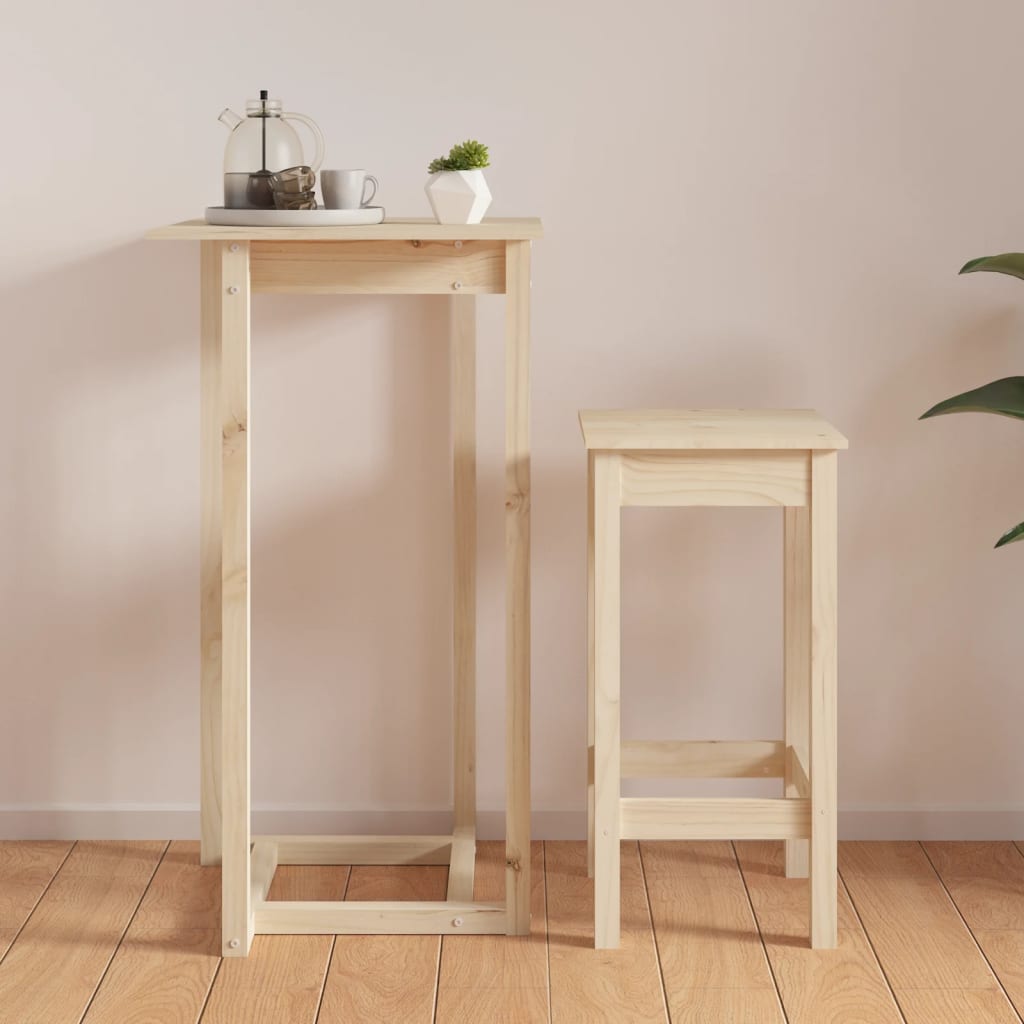 vidaXL Bar Table 60x60x110 cm Solid Wood Pine