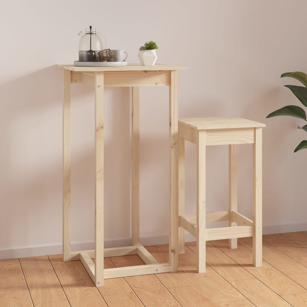 vidaXL Bar Table 60x60x110 cm Solid Wood Pine