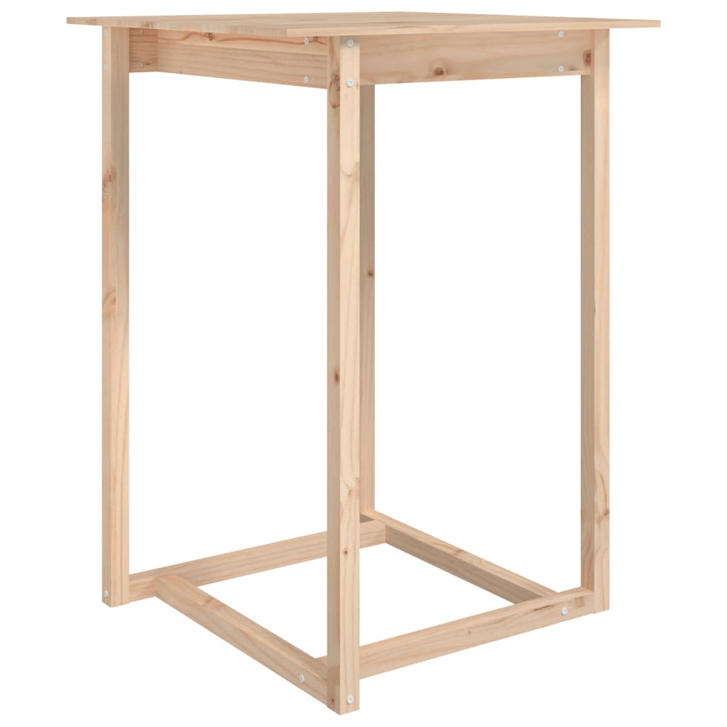 Table de Bar 80x80x110 cm Bois Massif Pin