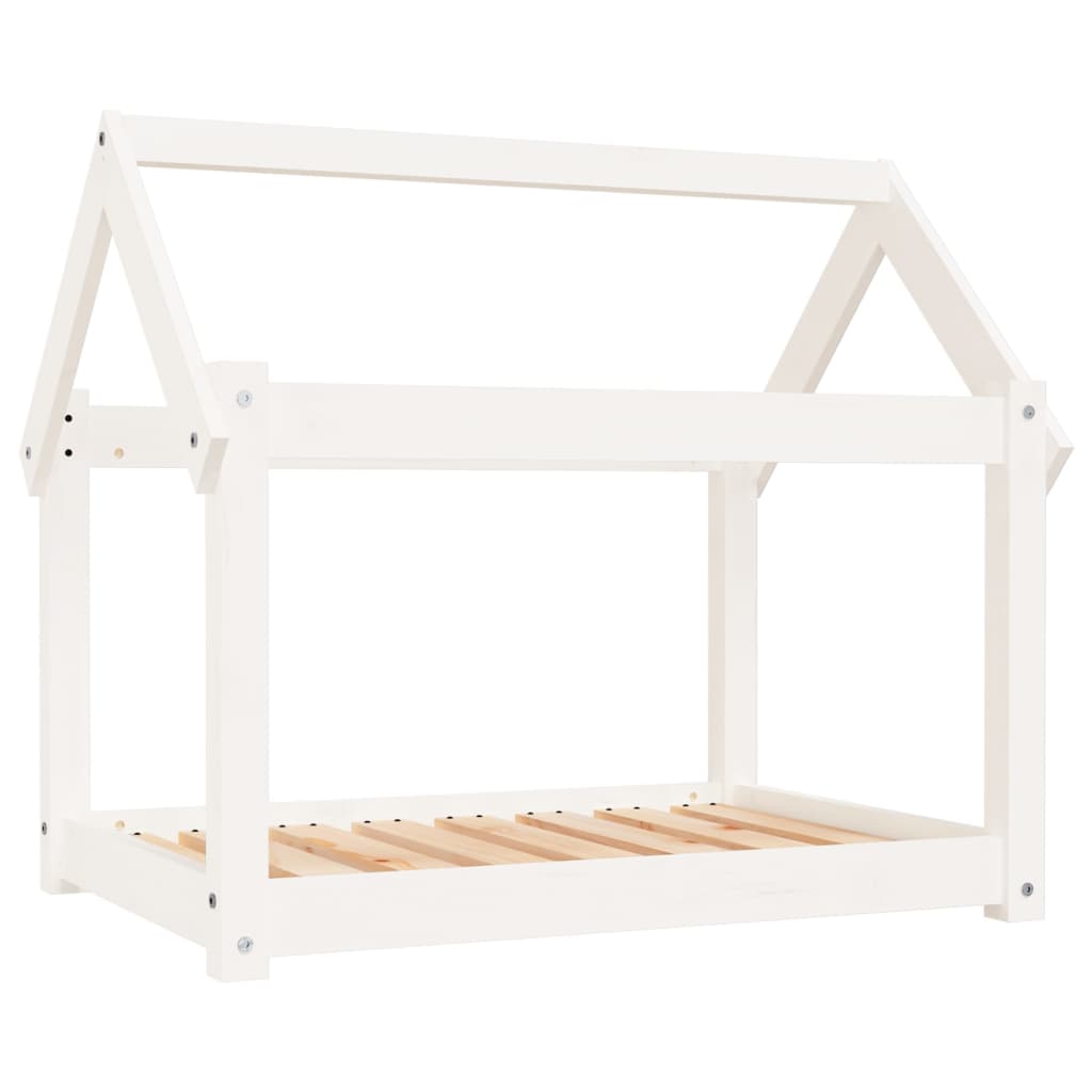 vidaXL Dog Bed White 81x60x70 cm Solid Wood Pine