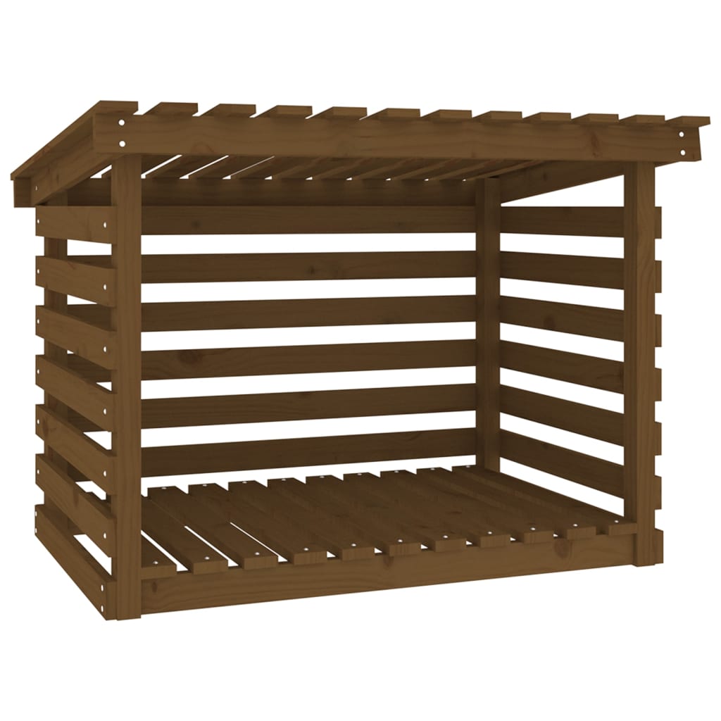 vidaXL Firewood Rack Honey Brown 108x73x79 cm Solid Wood Pine