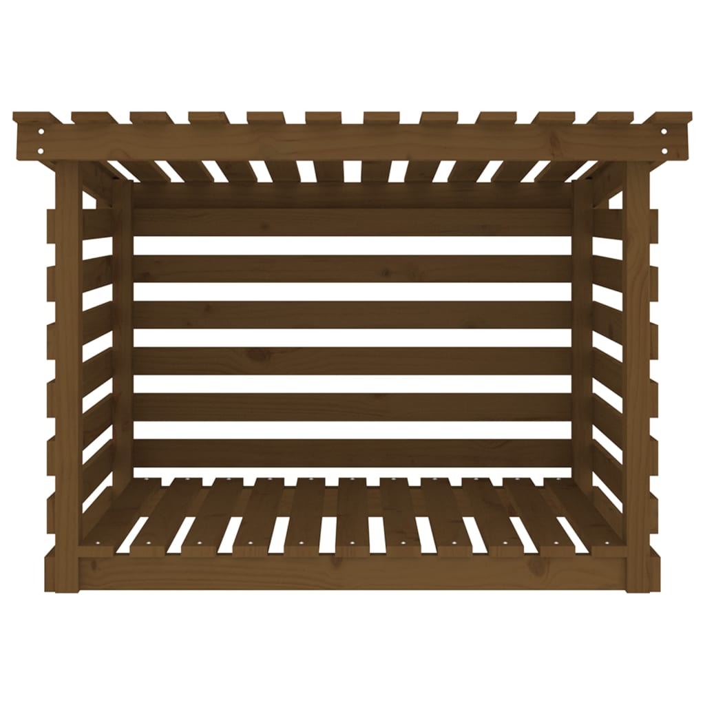 vidaXL Firewood Rack Honey Brown 108x73x79 cm Solid Wood Pine