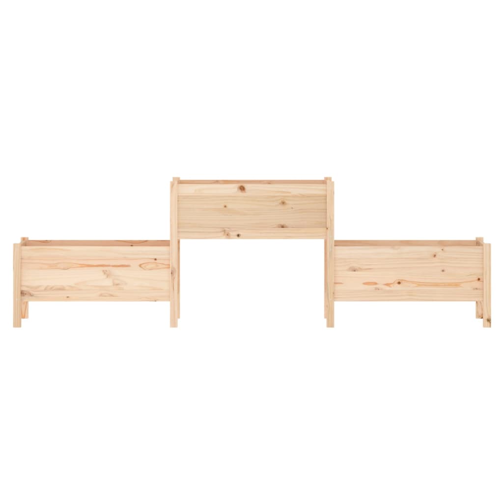 vidaXL Planter 245.5x44x75 cm Solid Wood Pine