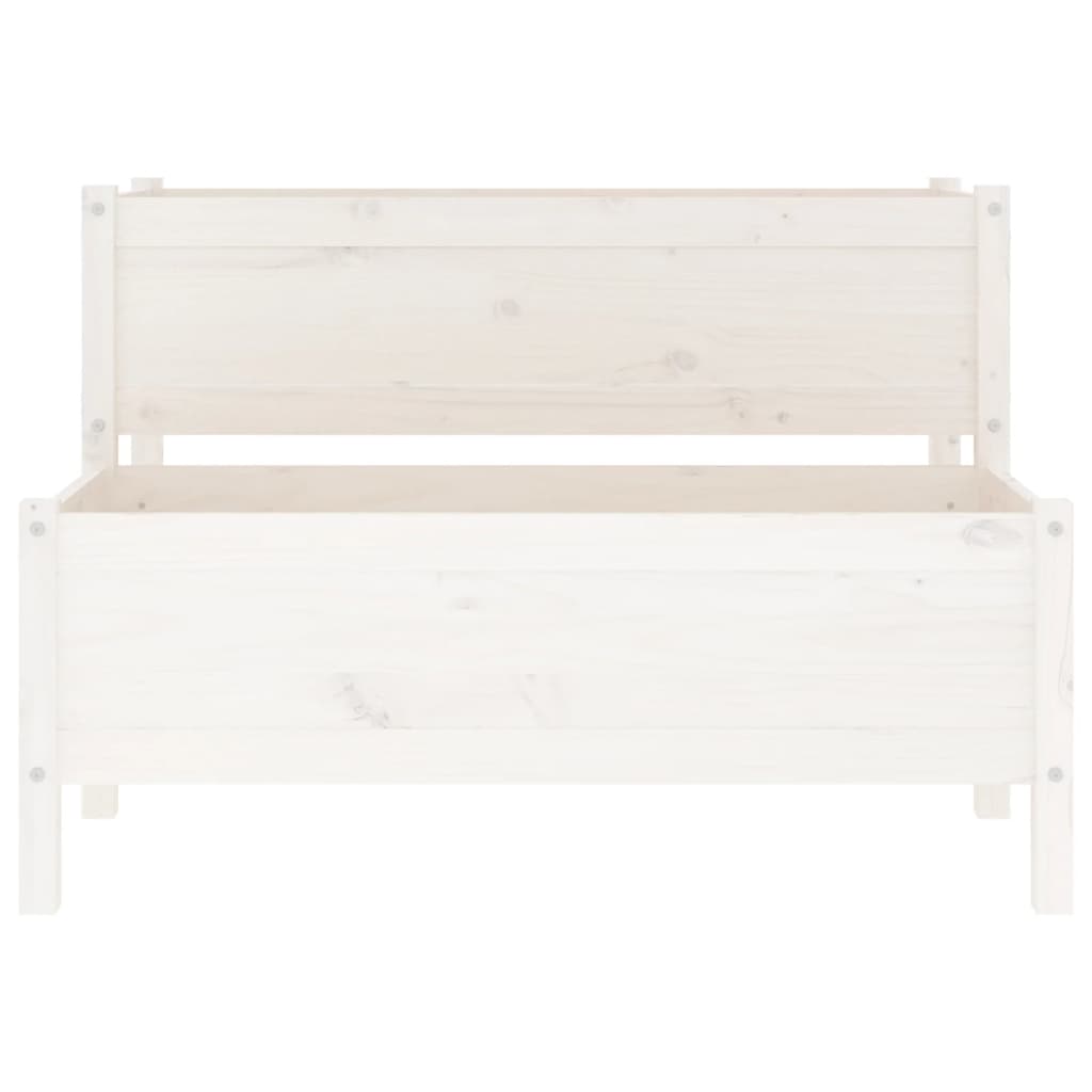 vidaXL Planter White 110x84x75 cm Solid Wood Pine