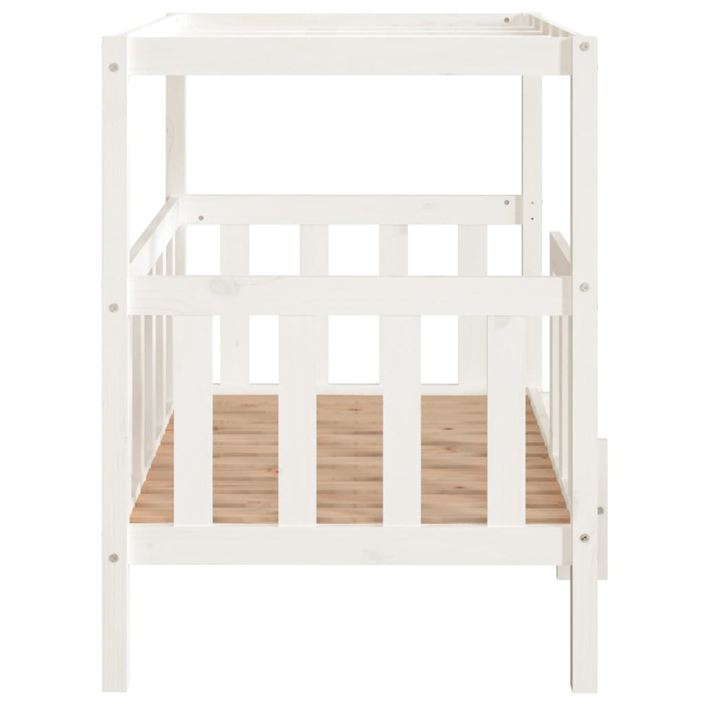 vidaXL Dog Bed White 105.5x83.5x100 cm Solid Wood Pine