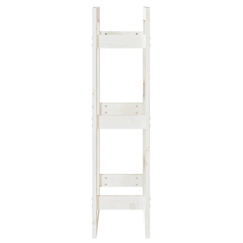 vidaXL Firewood Rack White 41x25x100 cm Solid Wood Pine