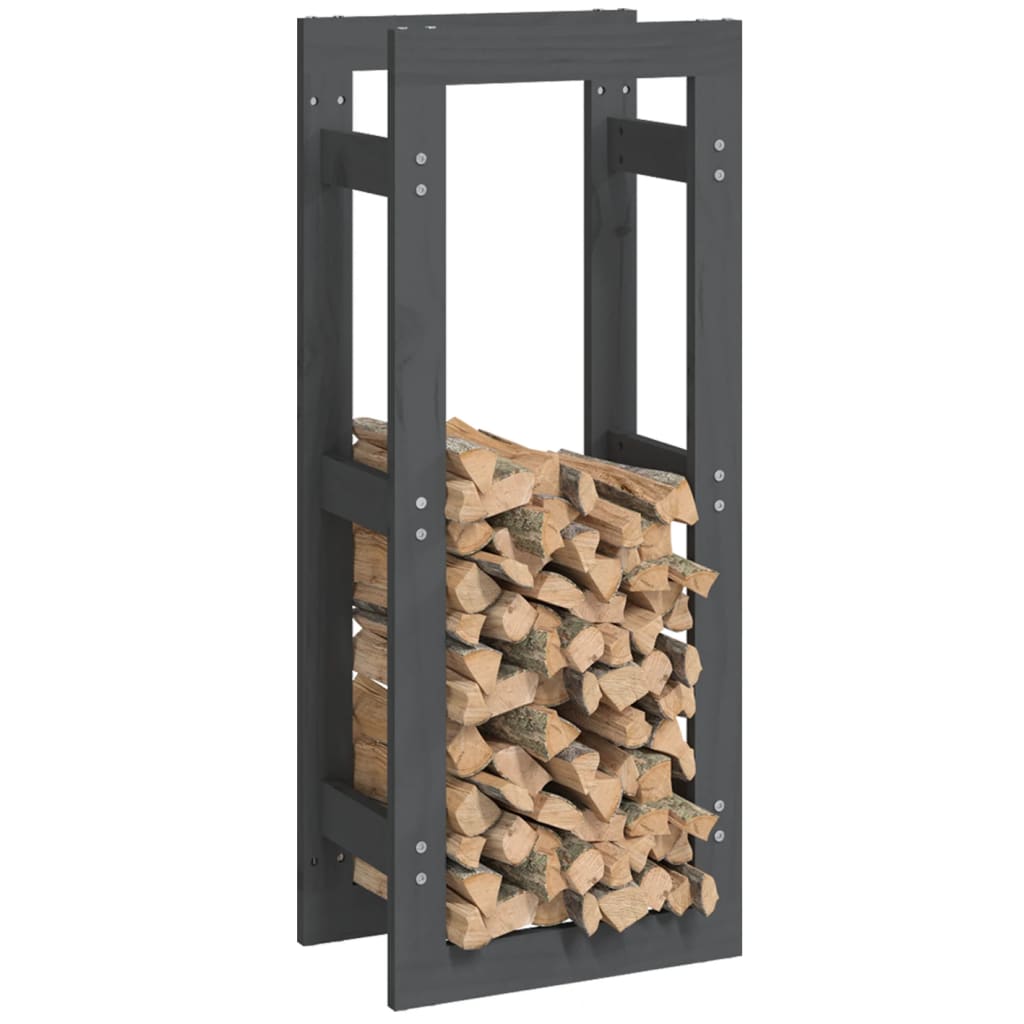 Brandhoutrek grijs 41x25x100 cm massief grenenhout