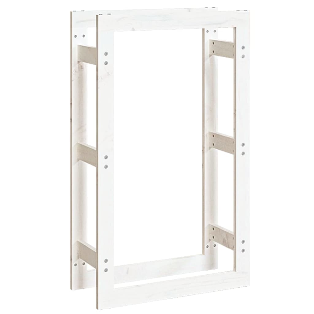 vidaXL Firewood Rack White 60x25x100 cm Solid Wood Pine