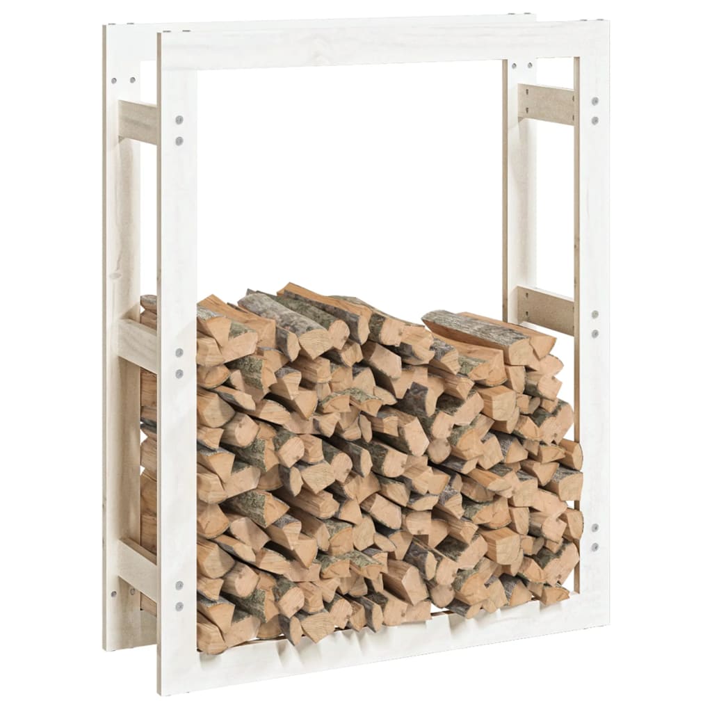 Brandhoutrek wit 80x25x100 cm massief grenenhout