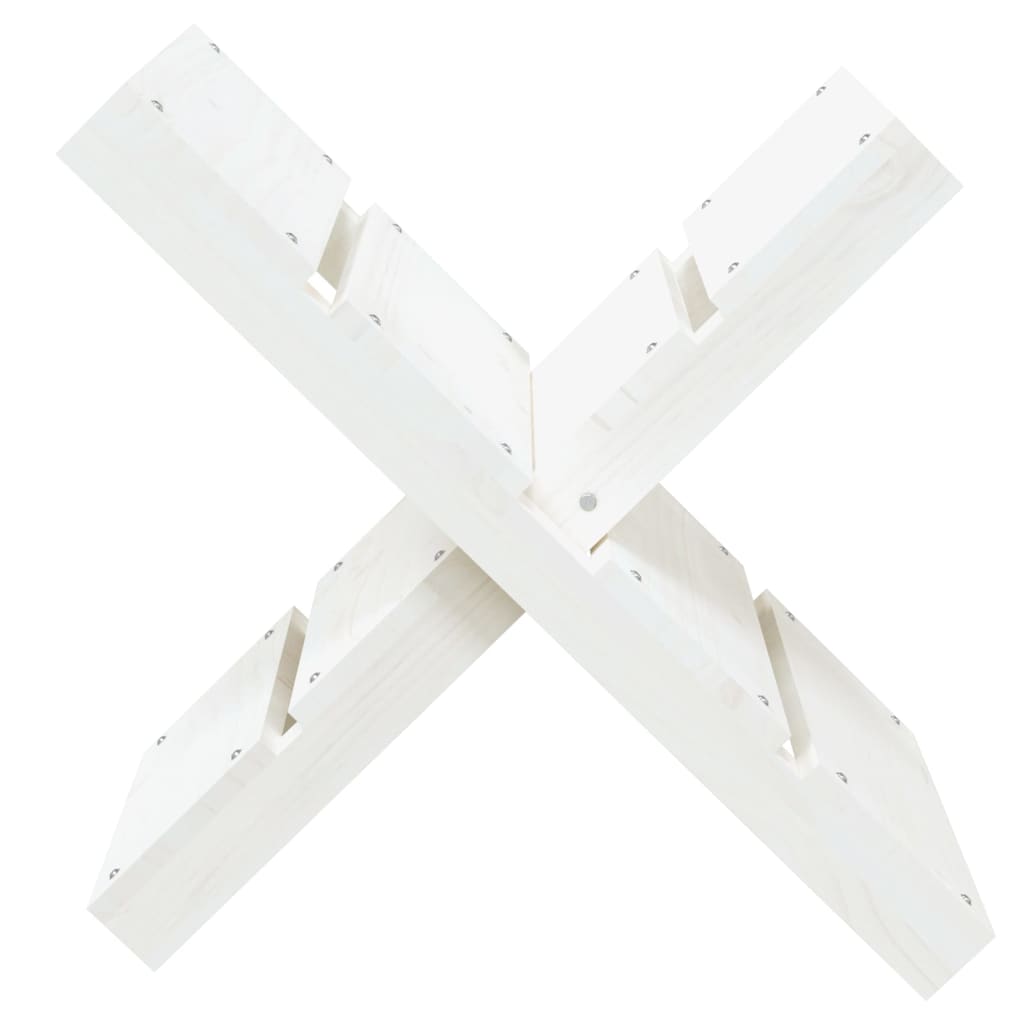 vidaXL Log Holder White 47x39.5x48 cm Solid Wood Pine