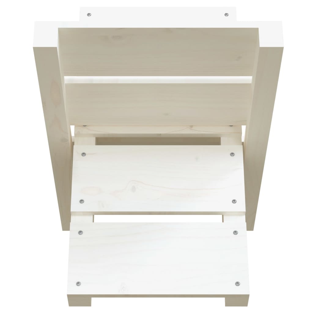 vidaXL Log Holder White 47x39.5x48 cm Solid Wood Pine