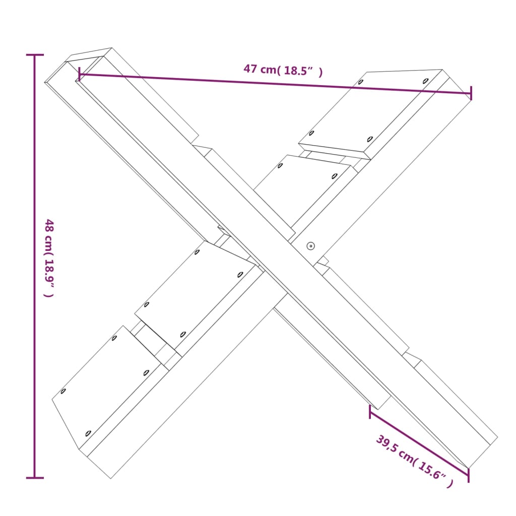 Houtblokhouder zwart 47x39,5x48 cm massief grenenhout