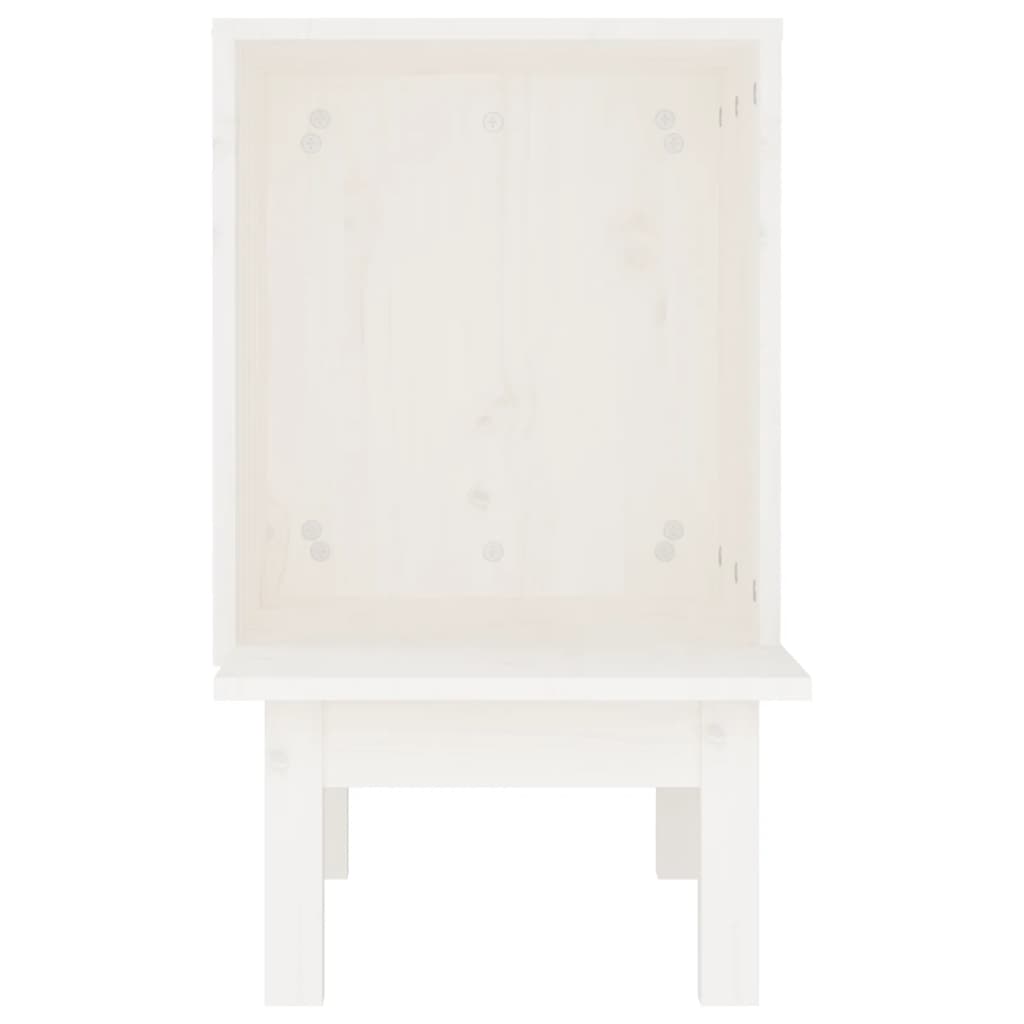 Niche pour Chat Blanc 60x36x60 cm Bois Massif Pin