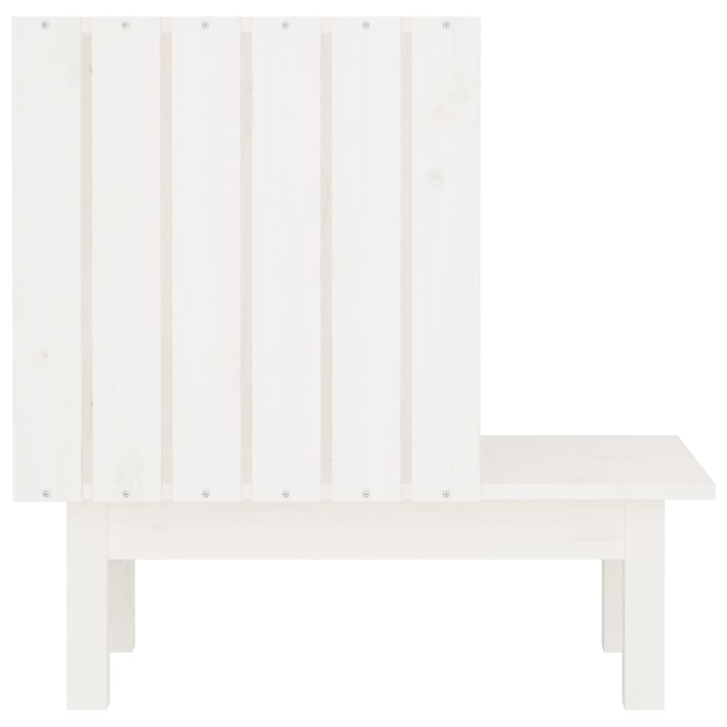 Niche pour Chat Blanc 60x36x60 cm Bois Massif Pin