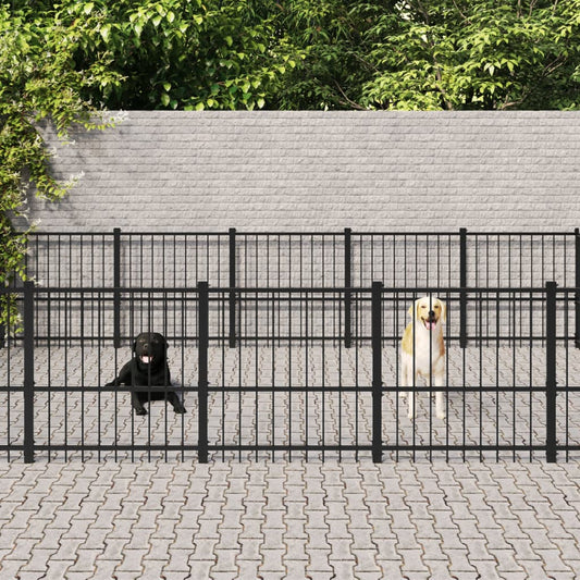 Outdoor Hondenkennel Staal 37,64 m²