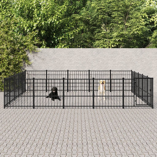 Outdoor Hondenkennel Staal 23,52 m²