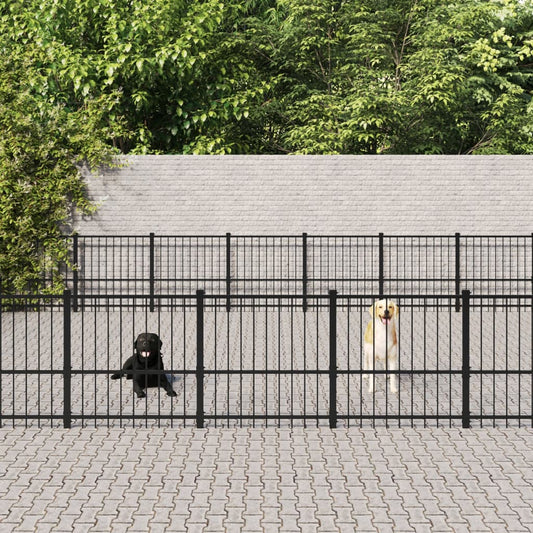 Outdoor Hondenkennel Staal 46,1 m²